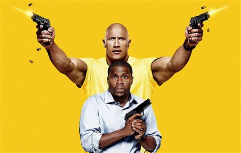 Wallpaper cinema, gun, weapon, yellow, spy, man, movie, tatoo, The Rock ...