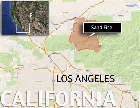 Los Angeles covered in smoke and ash as 20,000 acre Sand Fire burns out of control | Daily Mail ...