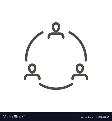 Communication icon outline communicate pe Vector Image