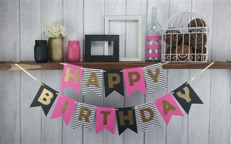 Happy Birthday Banner Girl's Birthday Banner Gold | Etsy | Gold birthday banner, Birthday banner ...