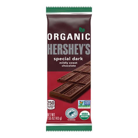 HERSHEY'S SPECIAL DARK Organic Chocolate Candy Bar, 1.55 oz