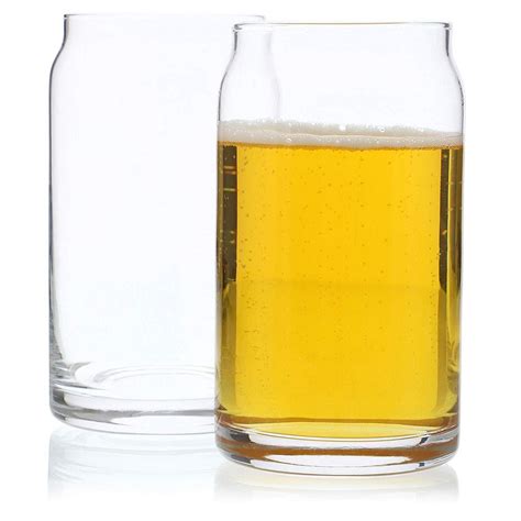 2-Pack Can-Shaped Beer Glasses, Clear, 16 Ounces - Walmart.com - Walmart.com