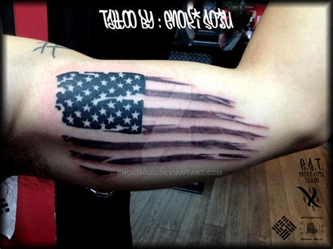 American Flag Tattoo By Enoki Soju by enokisoju on DeviantArt