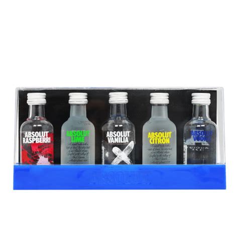 Absolut Fives Flavoured Vodka 5 Miniature Selection Gift Set | Beverage Boys