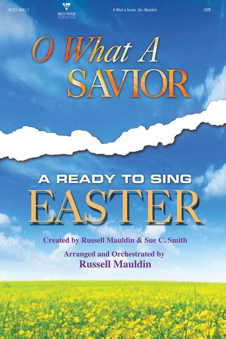 O What A Savior (Listening CD) By Russell Mauldin - Listening CD Sheet ...