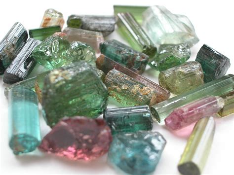 Wholesale tourmaline crystals in pink, green and other colors