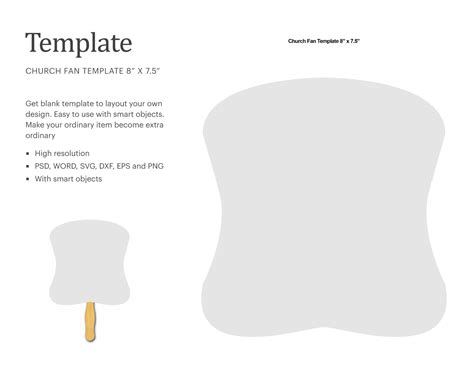 Church Fan Template Paddle Fan Template Wedding Fan Blank - Etsy Australia