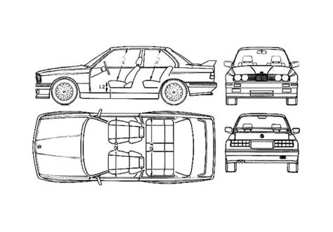 Download drawing BMW M3 E30 Coupe 1991 in ai pdf png svg formats