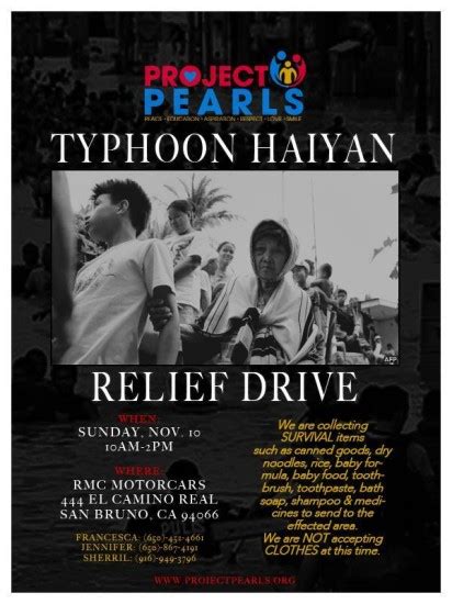 Typhoon Haiyan Relief Efforts - Project PEARLS - Project PEARLS