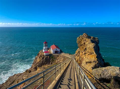 Point Reyes Lighthouse @ Point Reyes National Seashore. Had to walk ...