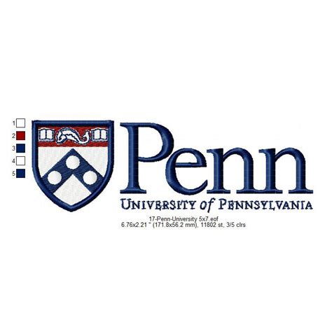 Penn University Logo Machine Embroidery Digitized Design Files – Ten ...