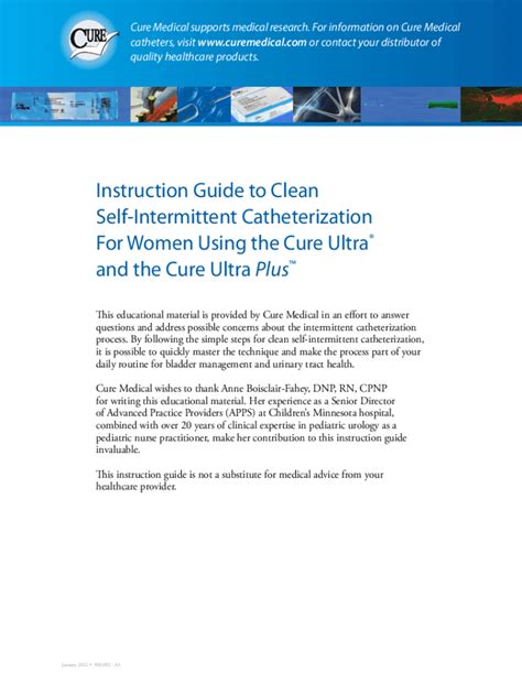 Fillable Online Instruction Guide to Clean Self-Intermittent Catheterization ... Fax Email Print ...