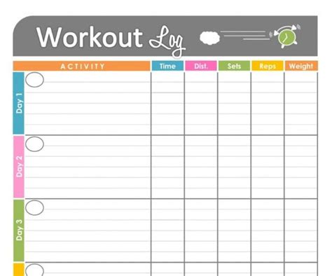 Pin on Workouts log templates