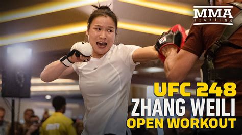 UFC 248: Zhang Weili Open Workout Highlights - MMA Fighting - YouTube