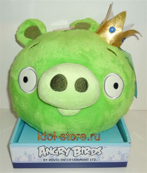 Angry Birds, King Pig plush toy. Плюшевая игрушка "Сердитые Птички", Король свиней со звуком ...