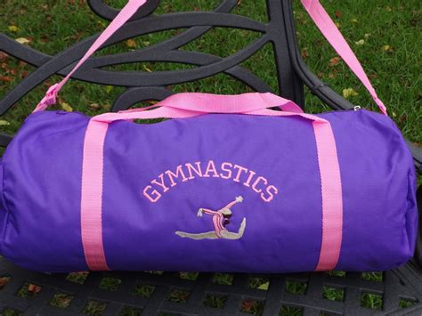 Personalized GYMNASTICS Bag Dance Bag Ballet Bag Purple Duffle