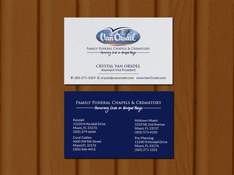 Upmarket, Serious, Funeral Home Business Card Design for a Company by ...