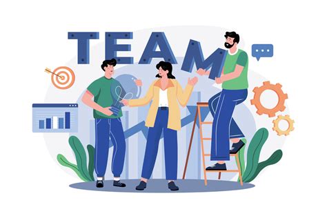 Business People Working Together As A Team 14618962 Vector Art at Vecteezy