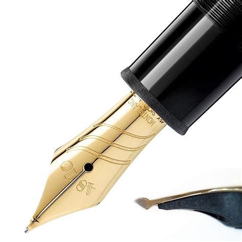 Montblanc Meisterstück 149 Calligraphy Curved Nib Fountain Pen Black Gold Trim