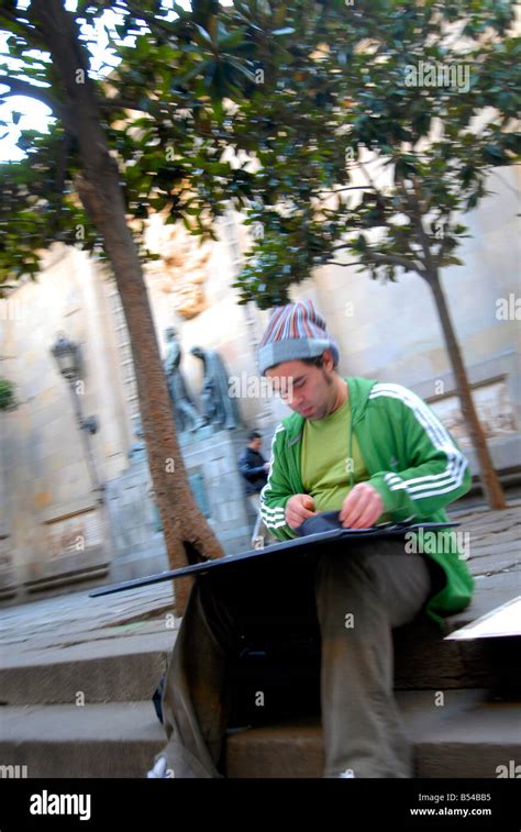 The streets of Barcelona, Spain Stock Photo - Alamy