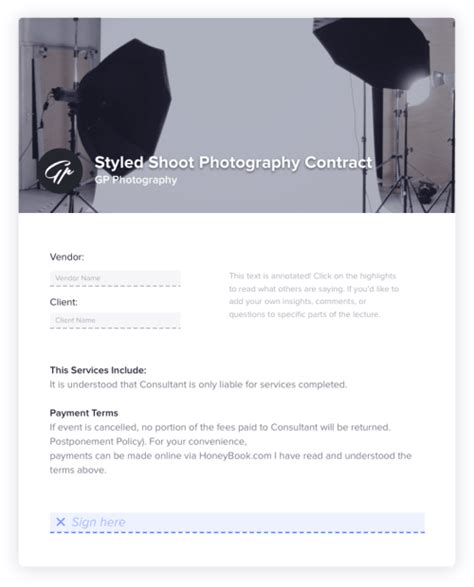 Photography Contract Templates for 2023 | HoneyBook