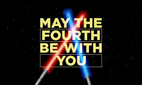 May The 4th Be With You. Vector Illustration Of Star wars day with sword and stars. 5309344 ...