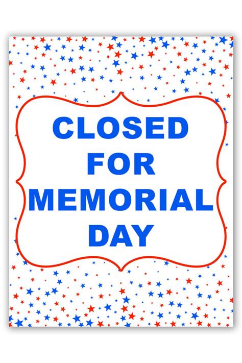 printable-sign-closed-memorial-day-example-7 - Mom Envy