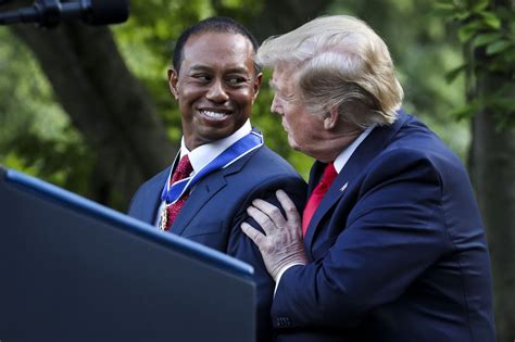 Donald Trump awards Tiger Woods Presidential Medal of Freedom - UPI.com