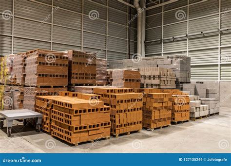 Warehouse with Materials for Construction Stock Image - Image of ...