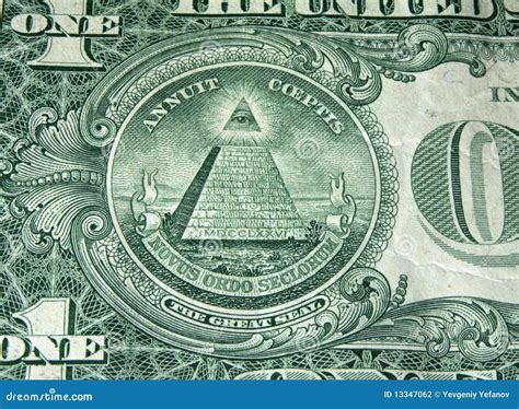 Dollar bill pyramid stock photo. Image of freemasonry - 13347062