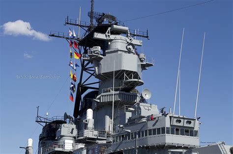 Uss Iowa Battleship Starboardside Bridge 02 Photograph by Thomas Woolworth