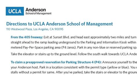 Maps & Directions | UCLA Anderson School of Management