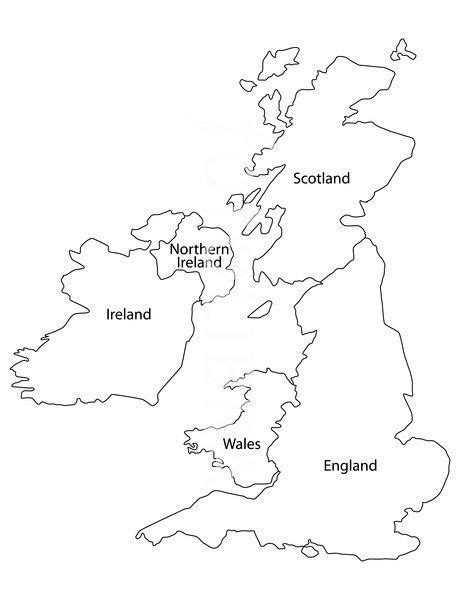 United Kingdom outline map. | Christmas Crafts | England map, Map of ...