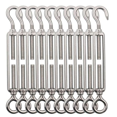 Buy TooTaci M4 Stainless Steel Turnbuckle Wire Tensioner Heavy Duty,10pcs Adjustment Turnbuckle ...