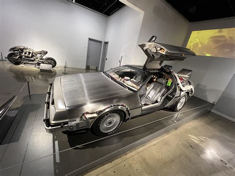 The original movie Delorean from Back to the Future. Man I love the Peterson Museum! : r/Autos