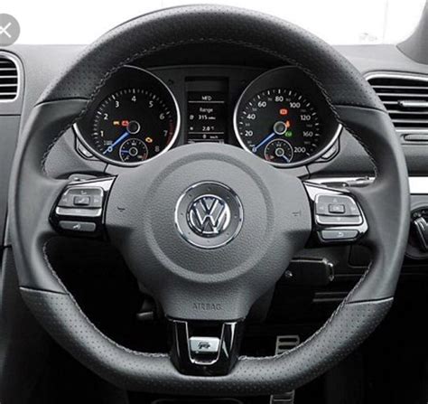 Genuine Volkswagen Golf R MK6 Flat Bottom Steering Wheels with airbag. ( Black Piano Trim ), Car ...