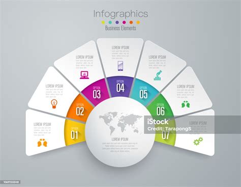 Infographics Design Vector And Business Icons With 7 Options Stock Illustration - Download Image ...