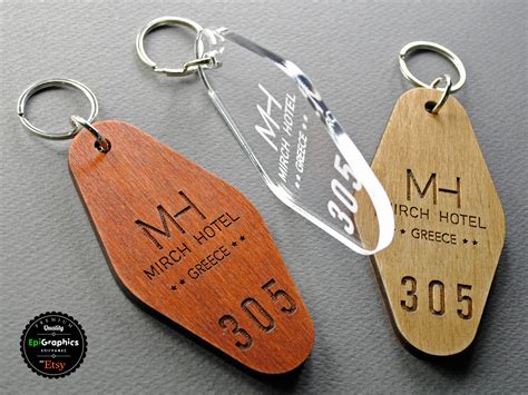 Personalized Key Tag for Hotels Keychain With Your Logo and - Etsy
