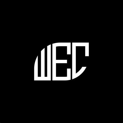 WEC letter logo design on black background. WEC creative initials ...