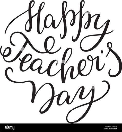 Happy teachers day vector vectors Black and White Stock Photos & Images - Alamy