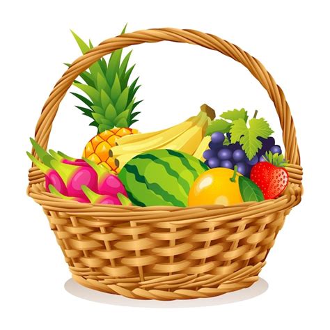 Fruit Basket Clipart Images - Free Download on Freepik