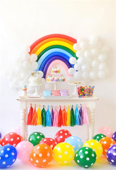 Rainbow Birthday Party for Kids | Rainbow Themed Party Ideas | Colorful birthday party, Rainbow ...