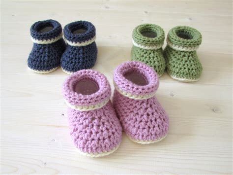 Beginners Crochet Cuffed Baby Booties / Shoes Written Pattern