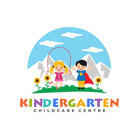 Kindergarten Logo Design Vector Template 6470703 Vector Art at Vecteezy