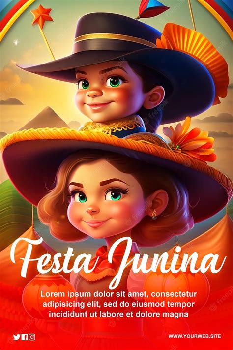 Premium PSD | Festa junina brazil festival background psd