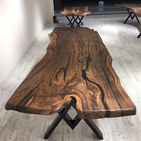 Pin by Antonio on Resin furniture in 2020 | Wood slab table, Wooden slab table, Wooden dining tables