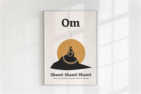 Om Shanti Poster Meditation Printable Art Instant - Etsy