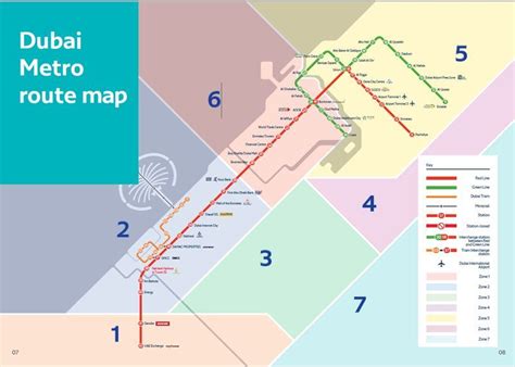 Dubai Metro Red Line Route Map Images