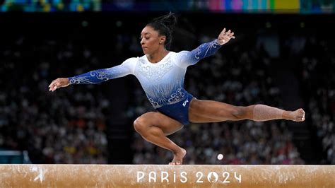 WATCH: Simone Biles' balance beam event at 2024 Paris Olympics | 9news.com