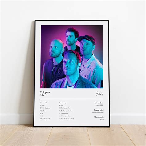 Coldplay X&Y Album Cover Poster Print Indie Spotify Album | Etsy